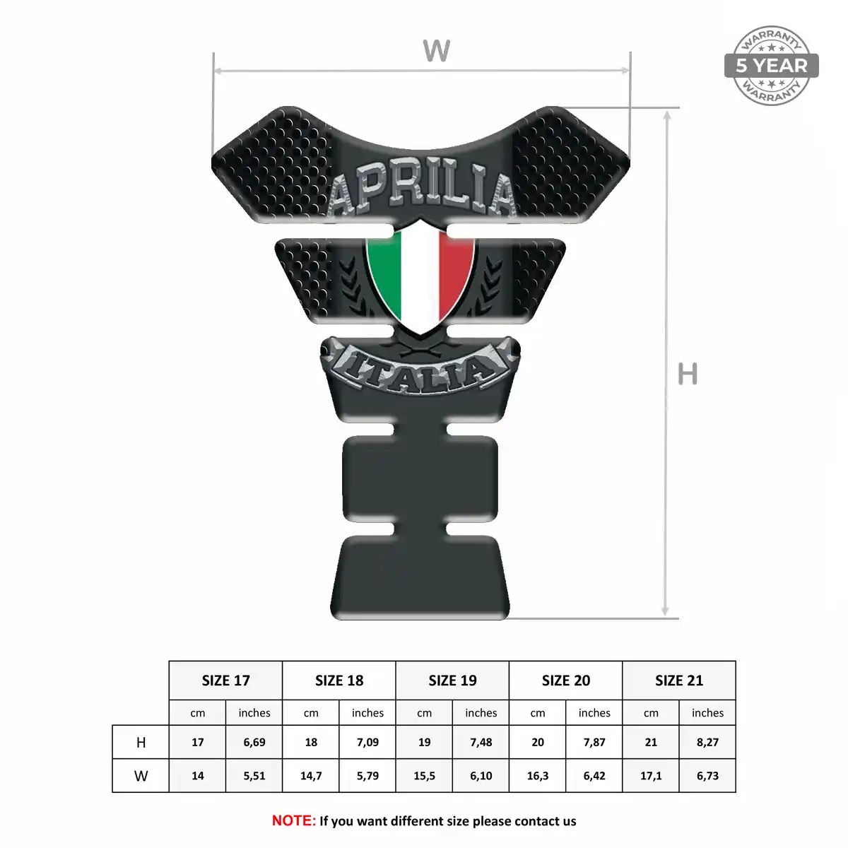 Aprilia Tank Fuse Pad Motorbike Deluxe Edition