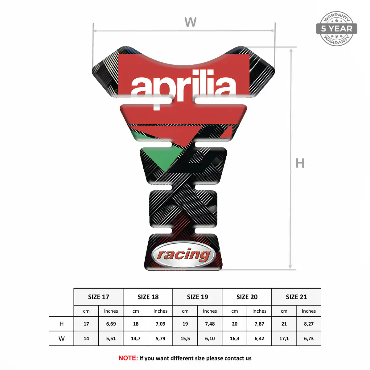 Aprilia Tank Fuse Pad Motorbike Exclusive Series
