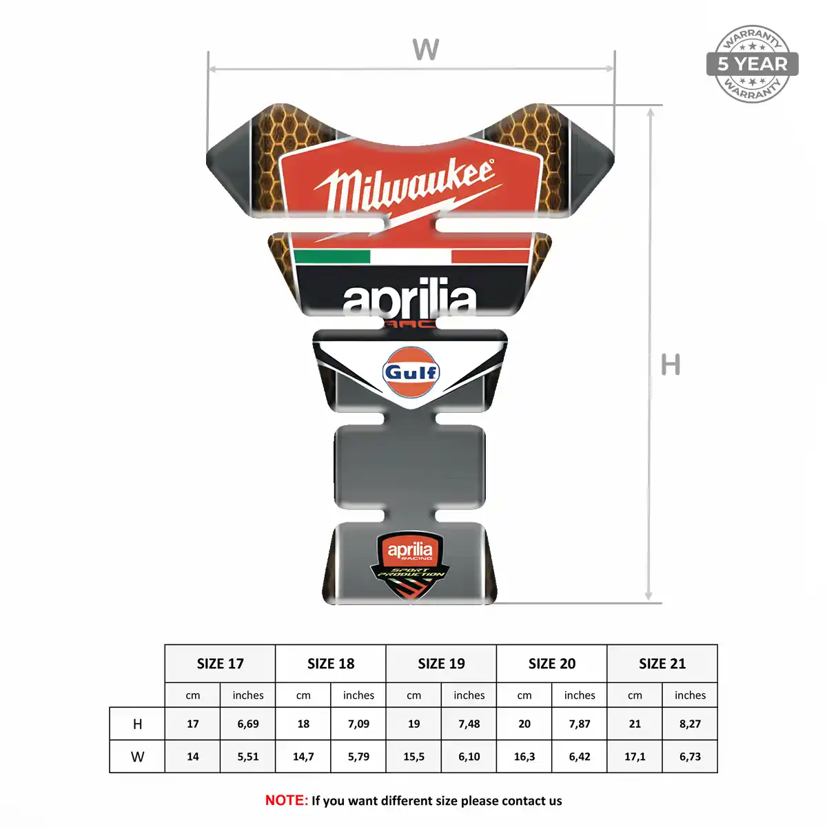 Aprilia Tank Fuse Pad Motorbike Refined Design