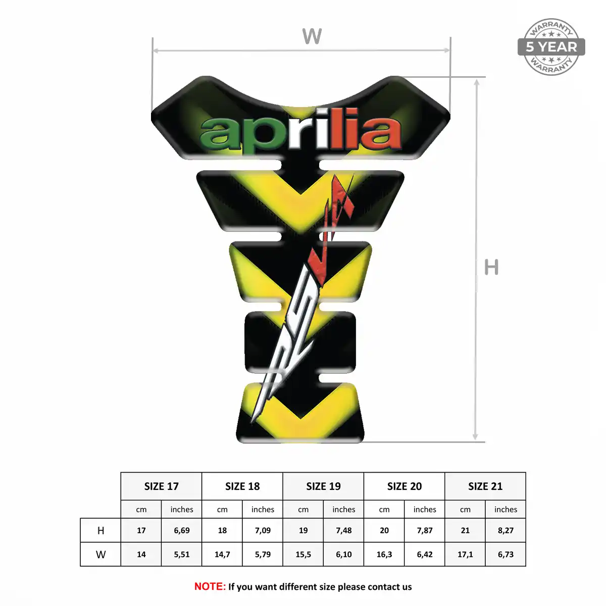 Aprilia Tank Fuse Pad Motorcycle Elite Edition