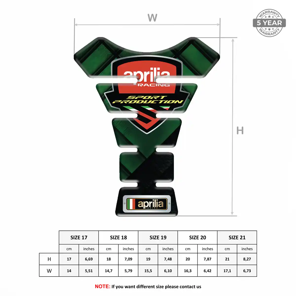 Aprilia Tank Fuse Pad Motorcycle Noble Edition