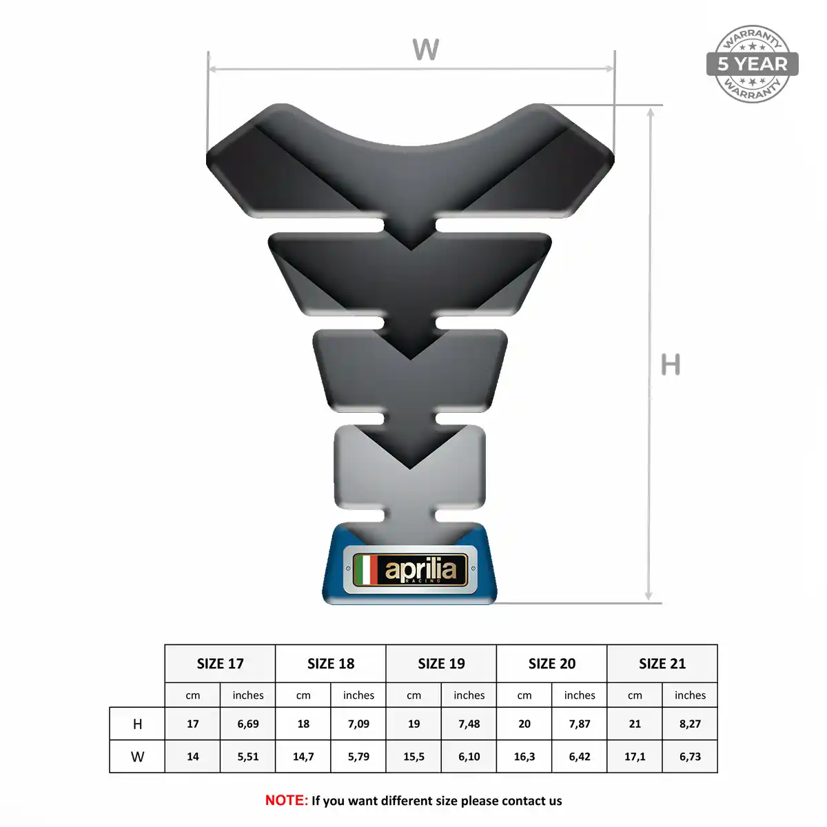 Aprilia Tank Fuse Pad Motorcycle Opulent Line