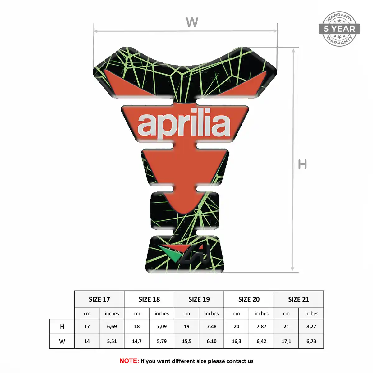 Aprilia Tank Fuse Pad Motorcycle Refined Design