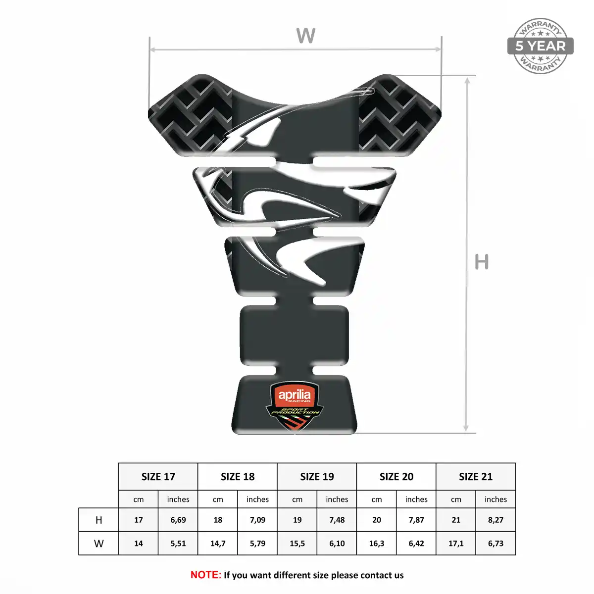 Aprilia Tank Fuse Pad Noble Edition