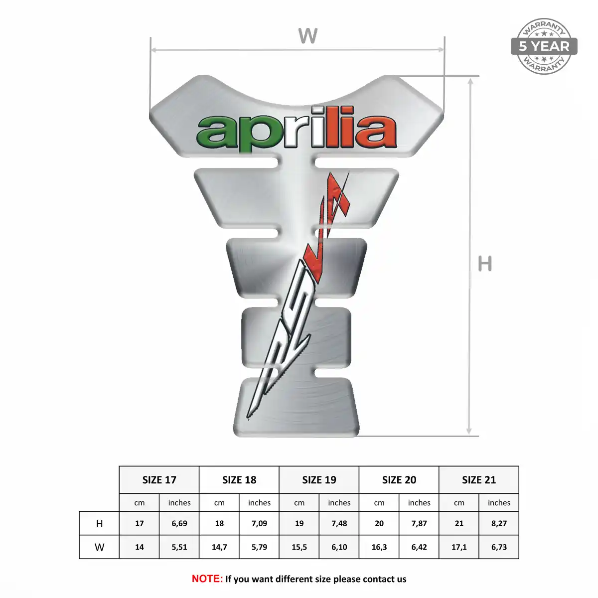 Aprilia Tank Fuse Pad Resin Elite