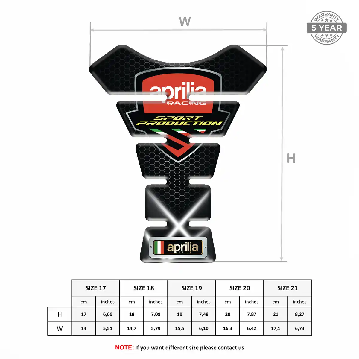 Aprilia Tank Fuse Pad Superior Craft
