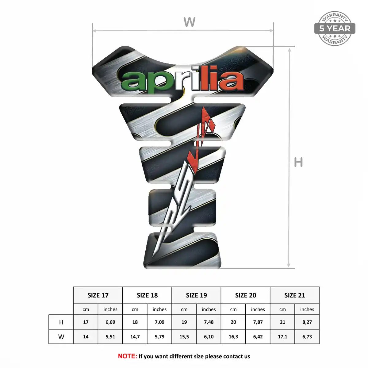 Aprilia Tank Fuse Pads Motorbike Deluxe Edition