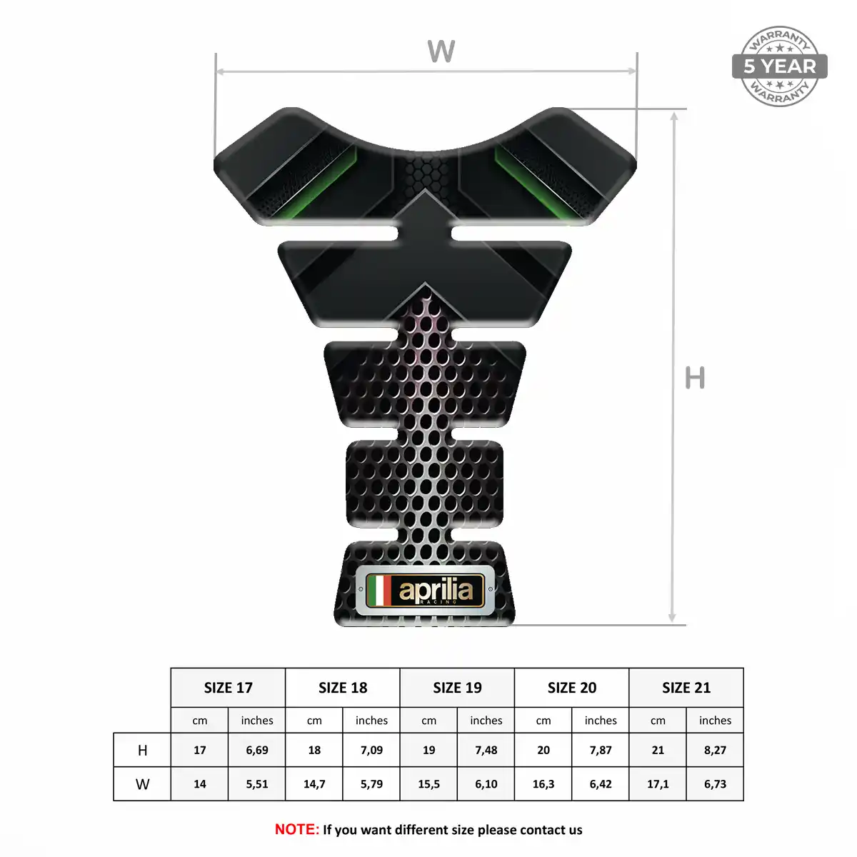 Aprilia Tank Fuse Pads Motorbike Elite Edition