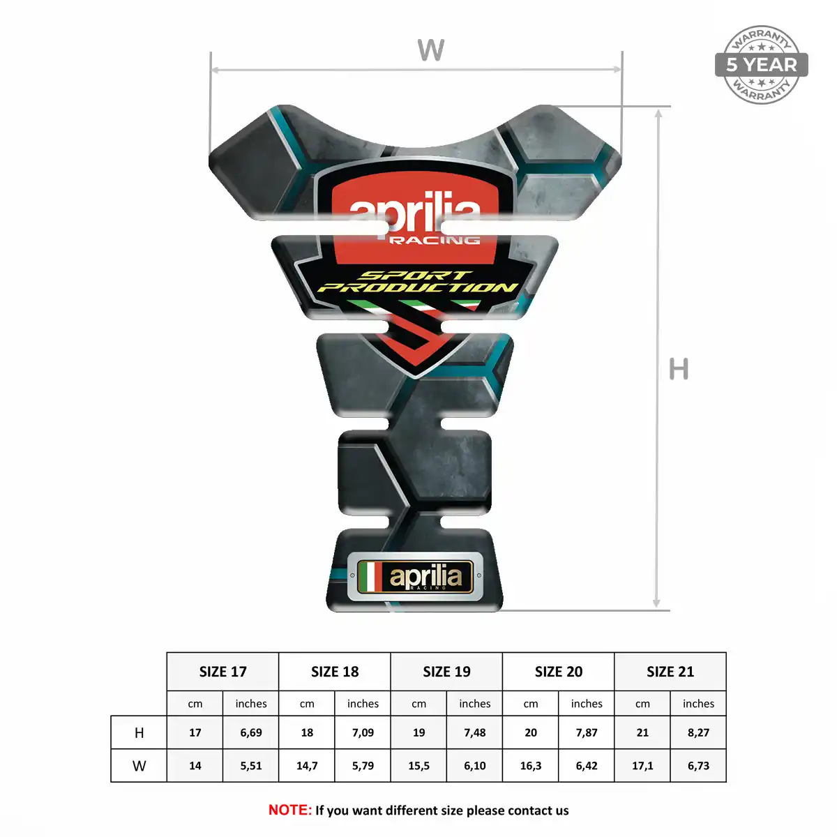 Aprilia Tank Fuse Pads Motorbike Prime Quality