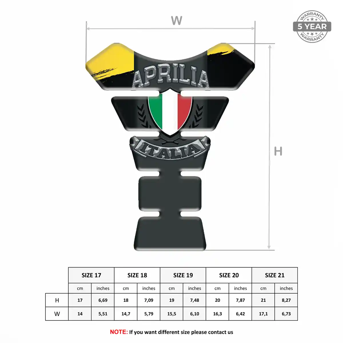 Aprilia Tank Fuse Pads Motorbike Superior Craft