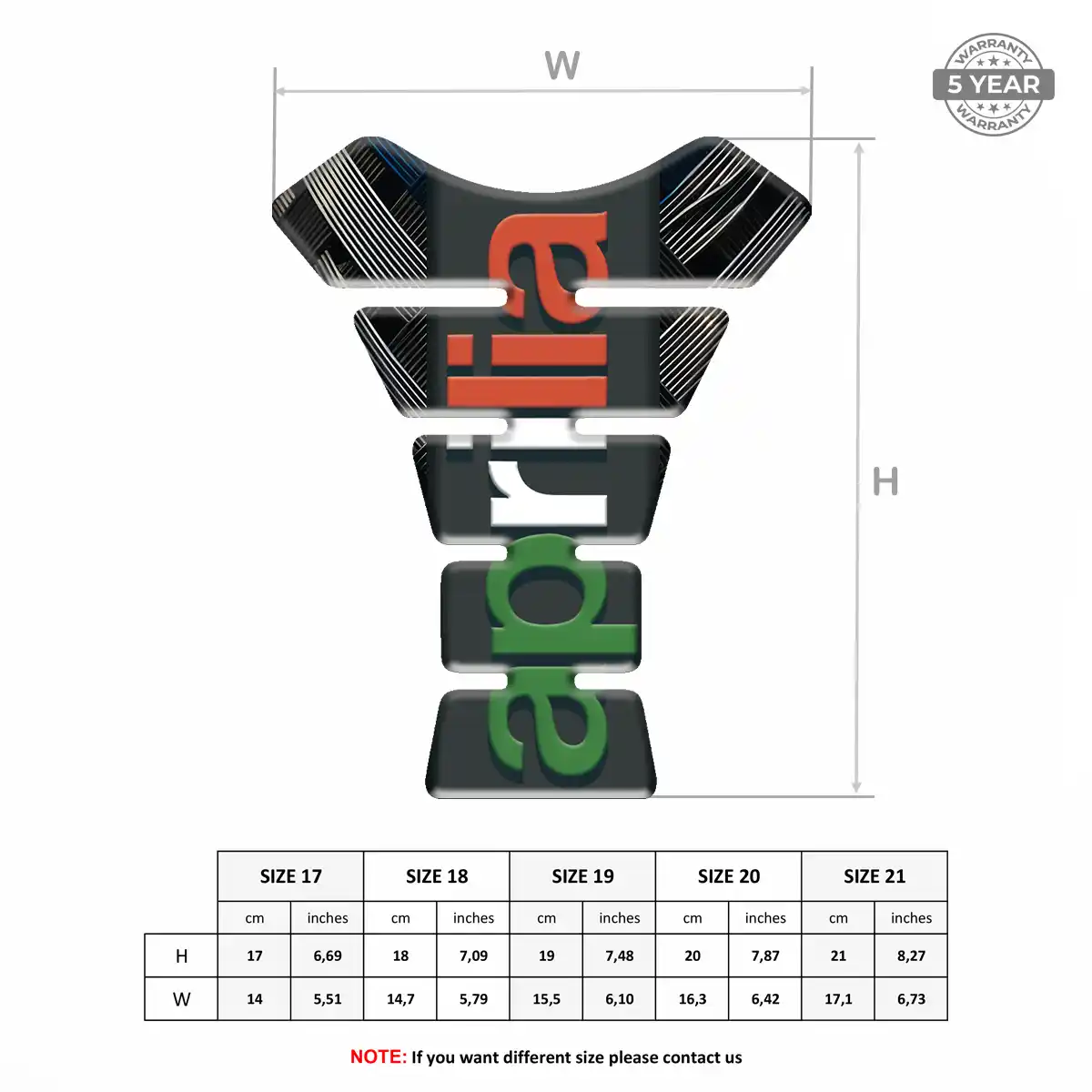 Aprilia Tank Fuse Pads Motorcycle Elite Edition