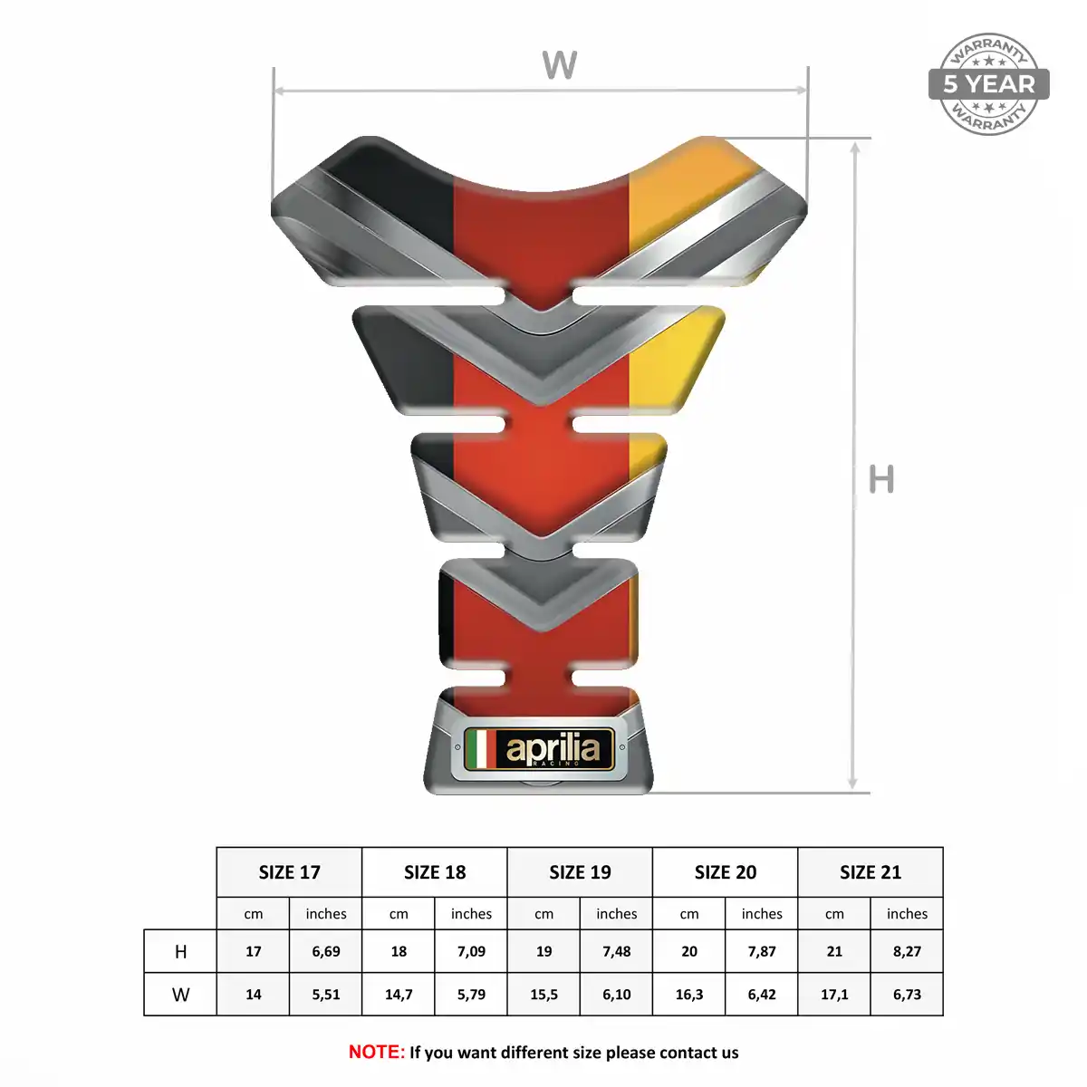 Aprilia Tank Fuse Pads Motorcycle Exclusive Series