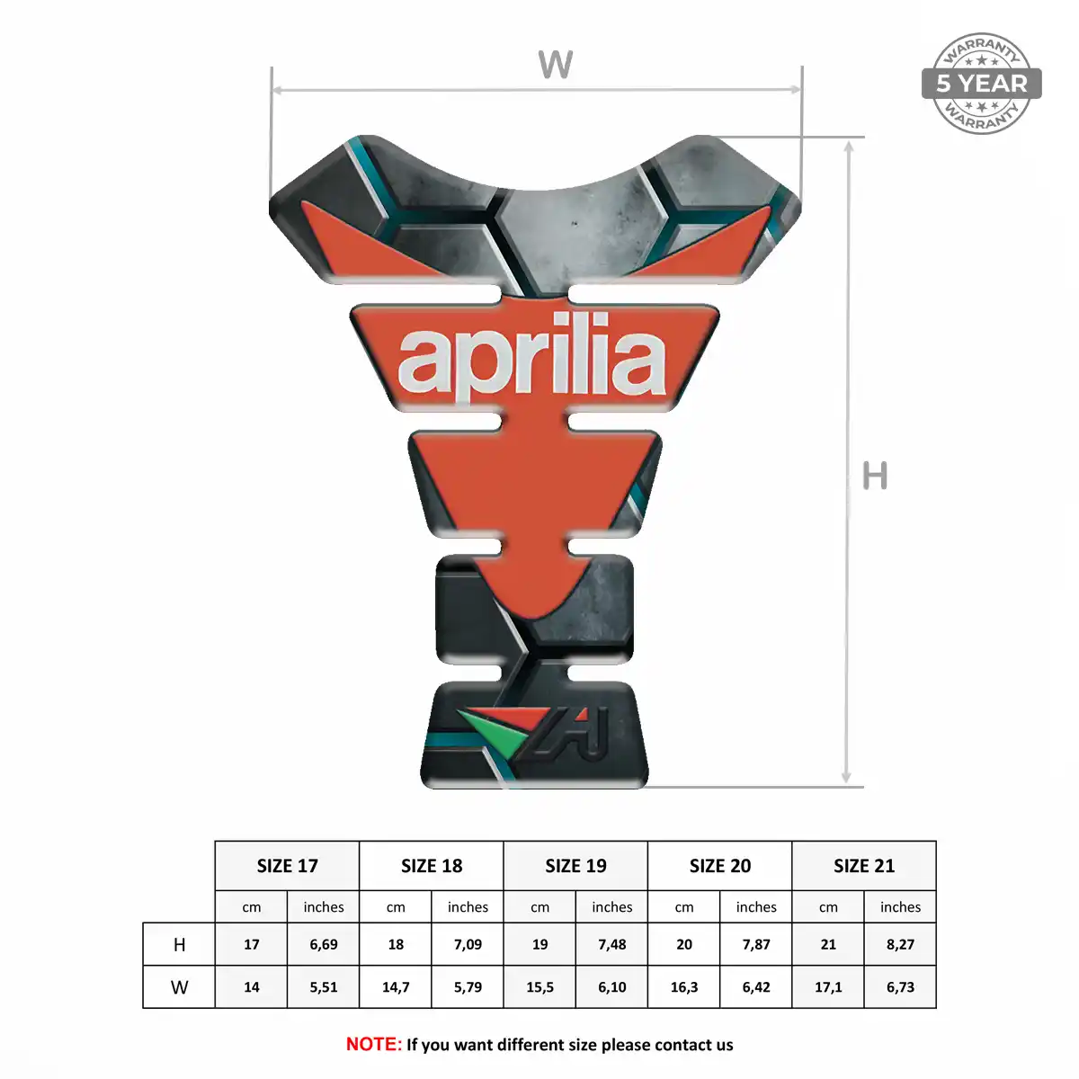 Aprilia Tank Fuse Pads Motorcycle Noble Edition