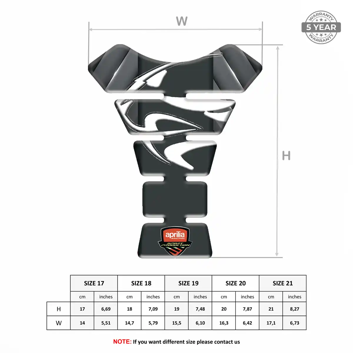 Aprilia Tank Fuse Pads Motorcycle Signature Grade