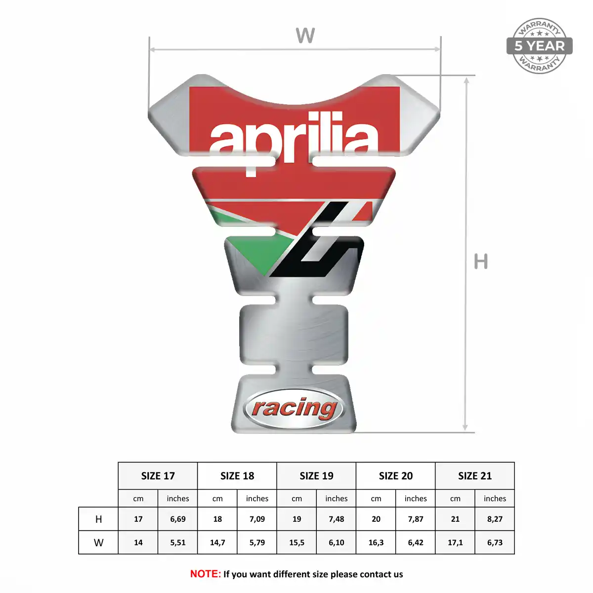 Aprilia Tank Fuse Pads Motorcycle Sleek Style