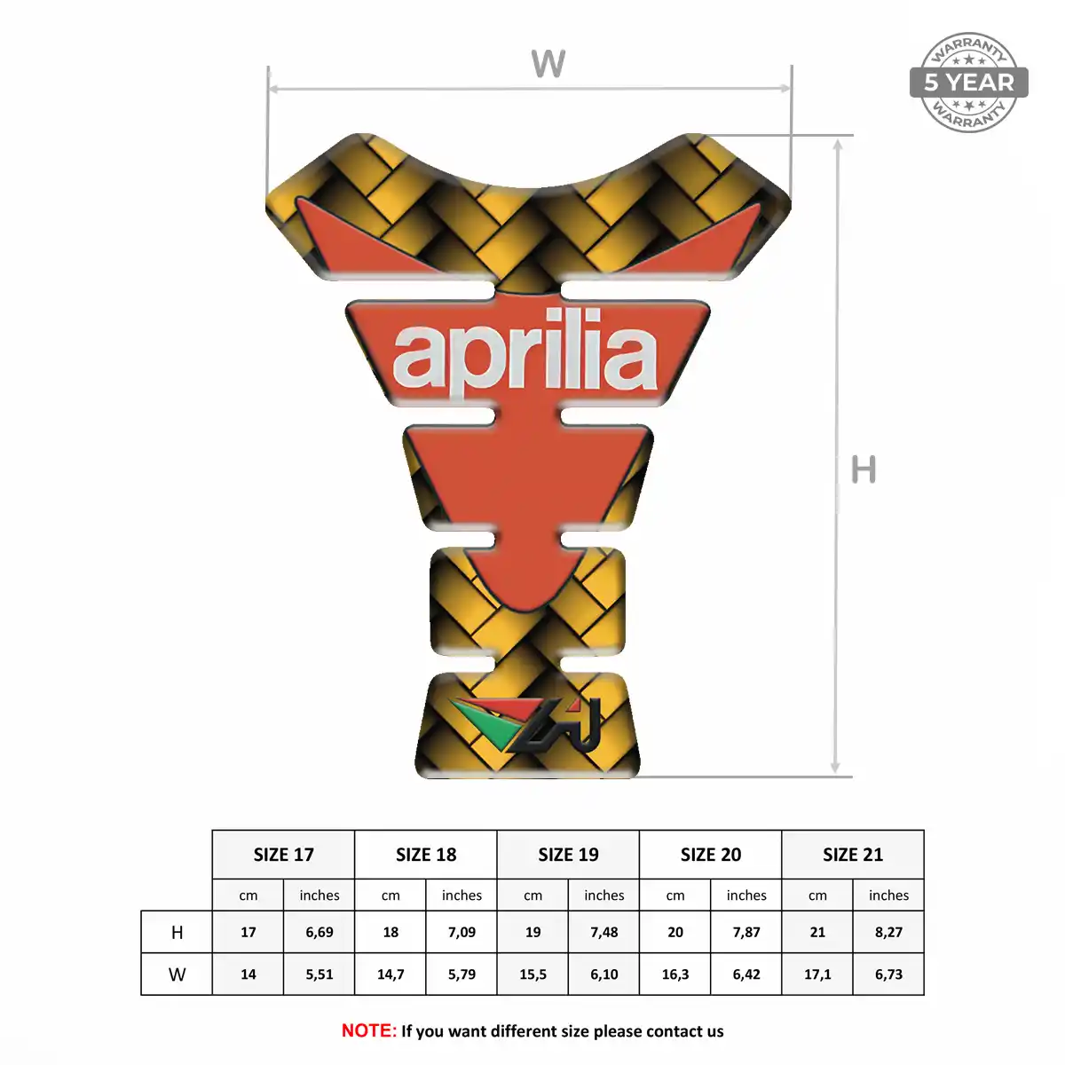 Aprilia Tank Fuse Pads Motorcycle Superior Craft