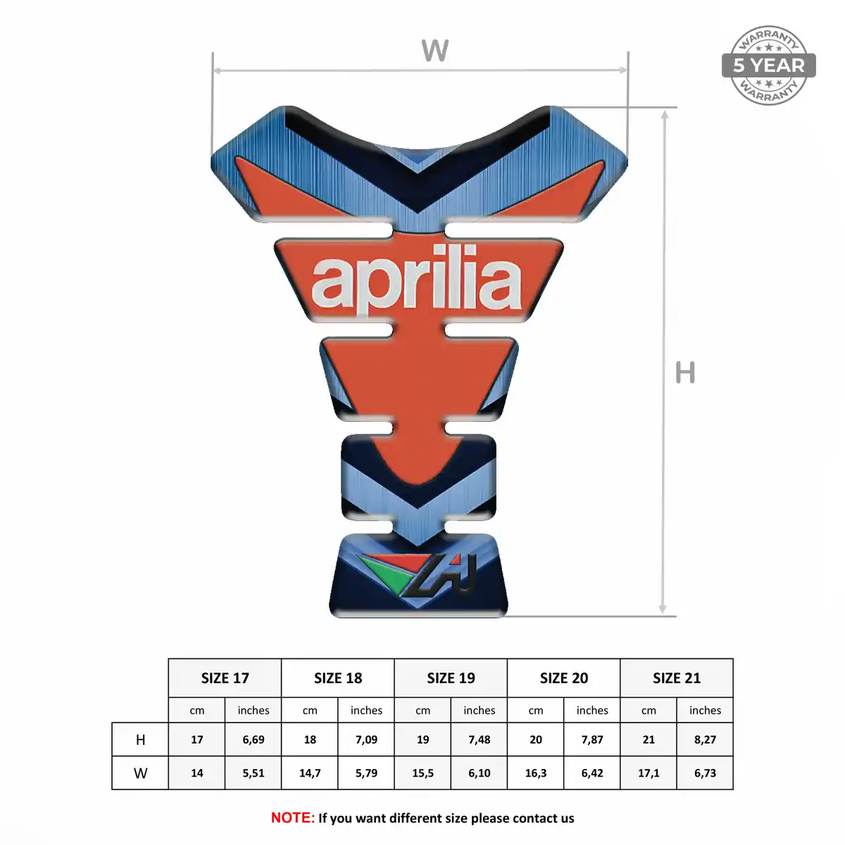 Aprilia Tank Fuse Pads Noble Edition