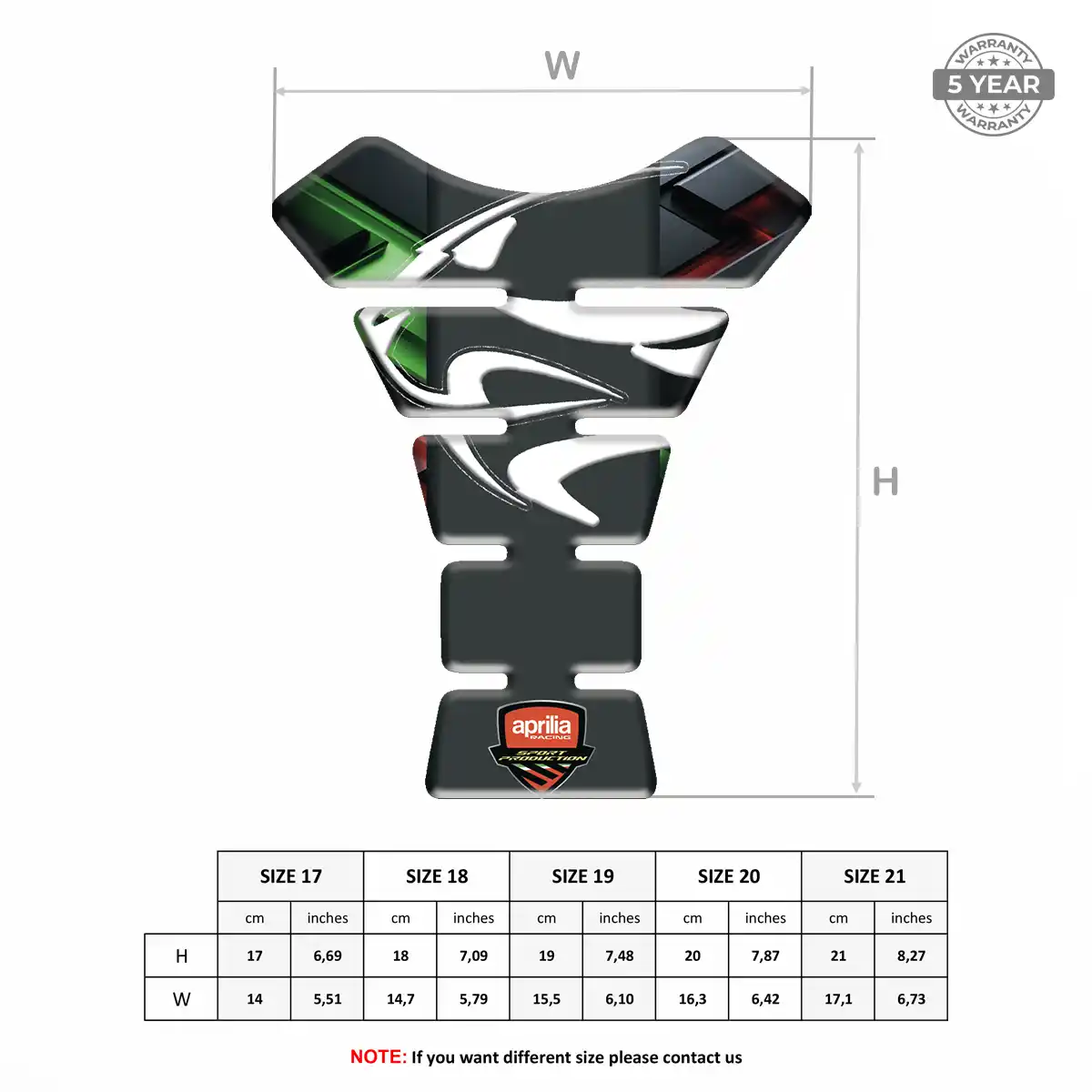 Aprilia Tank Fuse Pads Sleek Style
