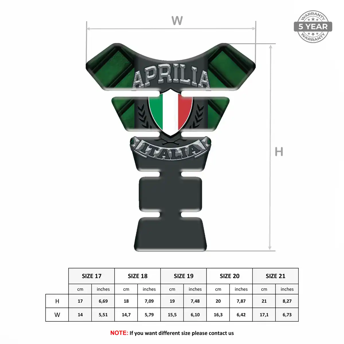 Aprilia Tank Fuse Protector Elite Finish