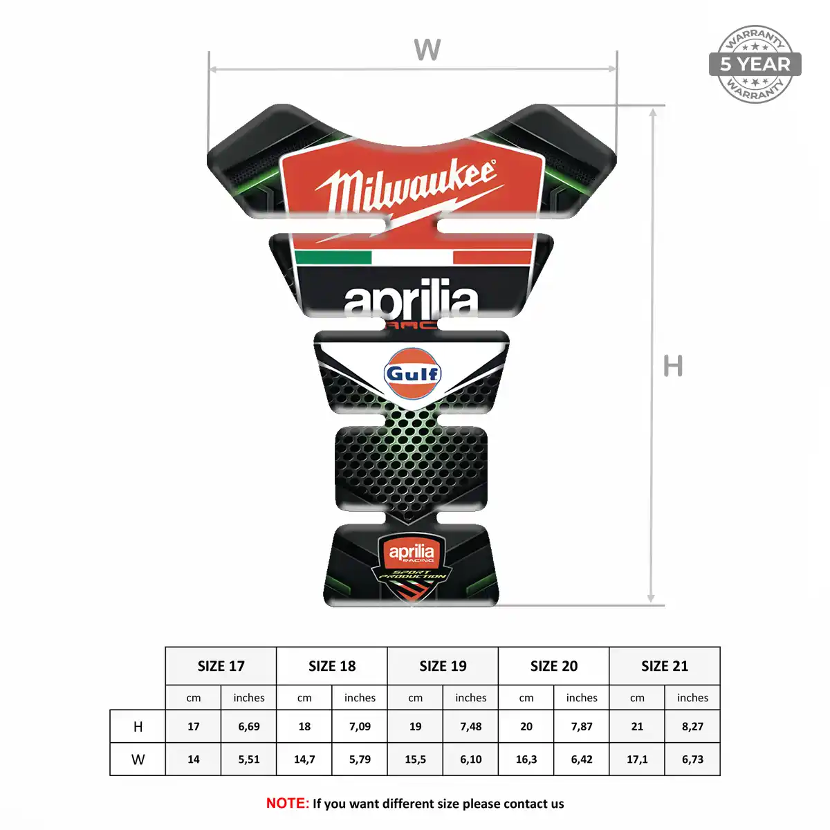 Aprilia Tank Fuse Protector Motorbike Deluxe Edition