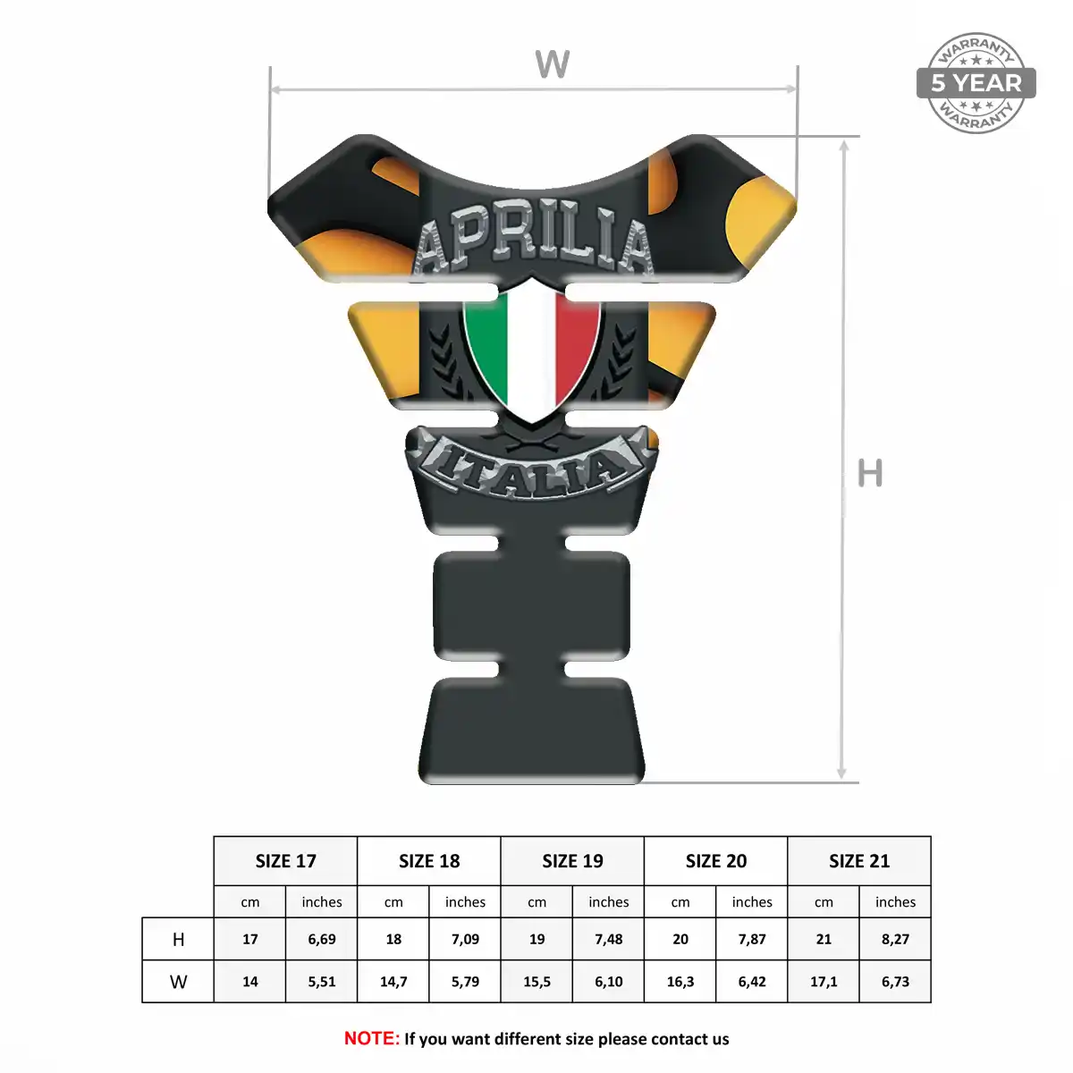 Aprilia Tank Fuse Protector Motorbike Noble Edition