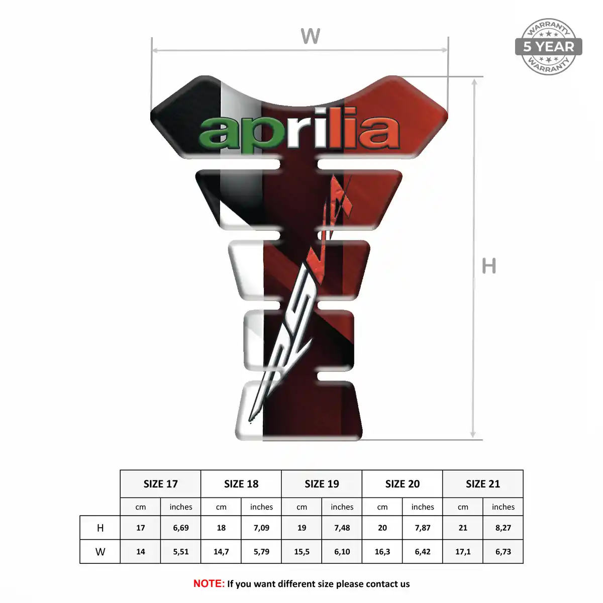 Aprilia Tank Fuse Protector Motorbike Prime Quality
