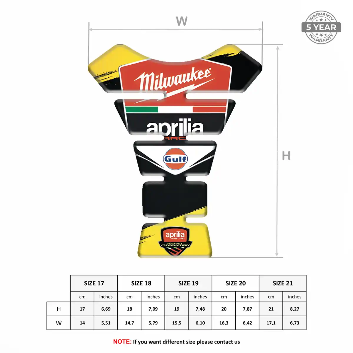 Aprilia Tank Fuse Protector Resin Elite
