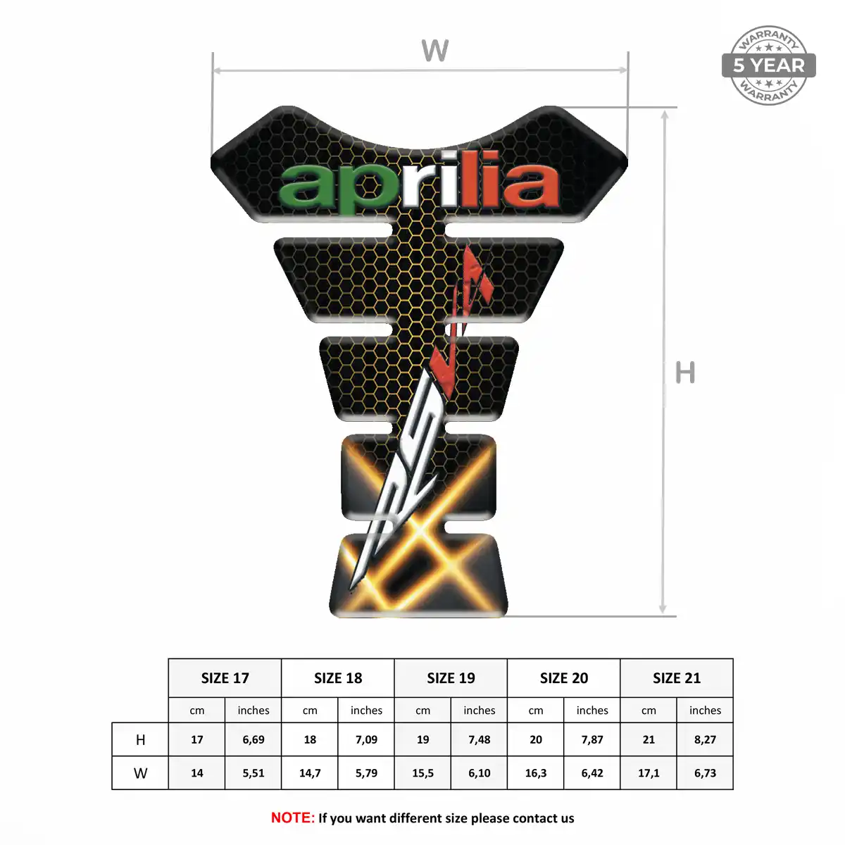 Aprilia Tank Fuse Protector Sleek Style