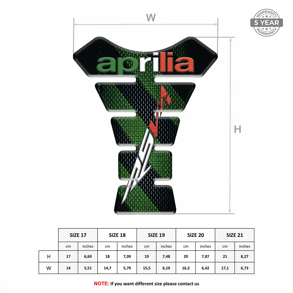 Aprilia Tank Grip Pad Elite Edition