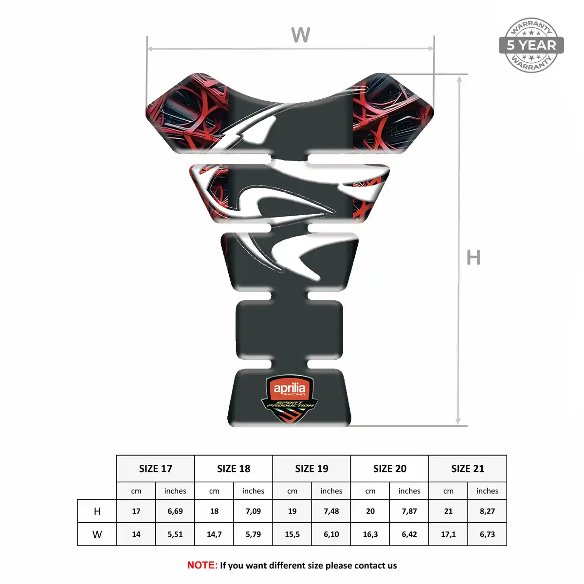 Aprilia Tank Grip Pad Prime Quality