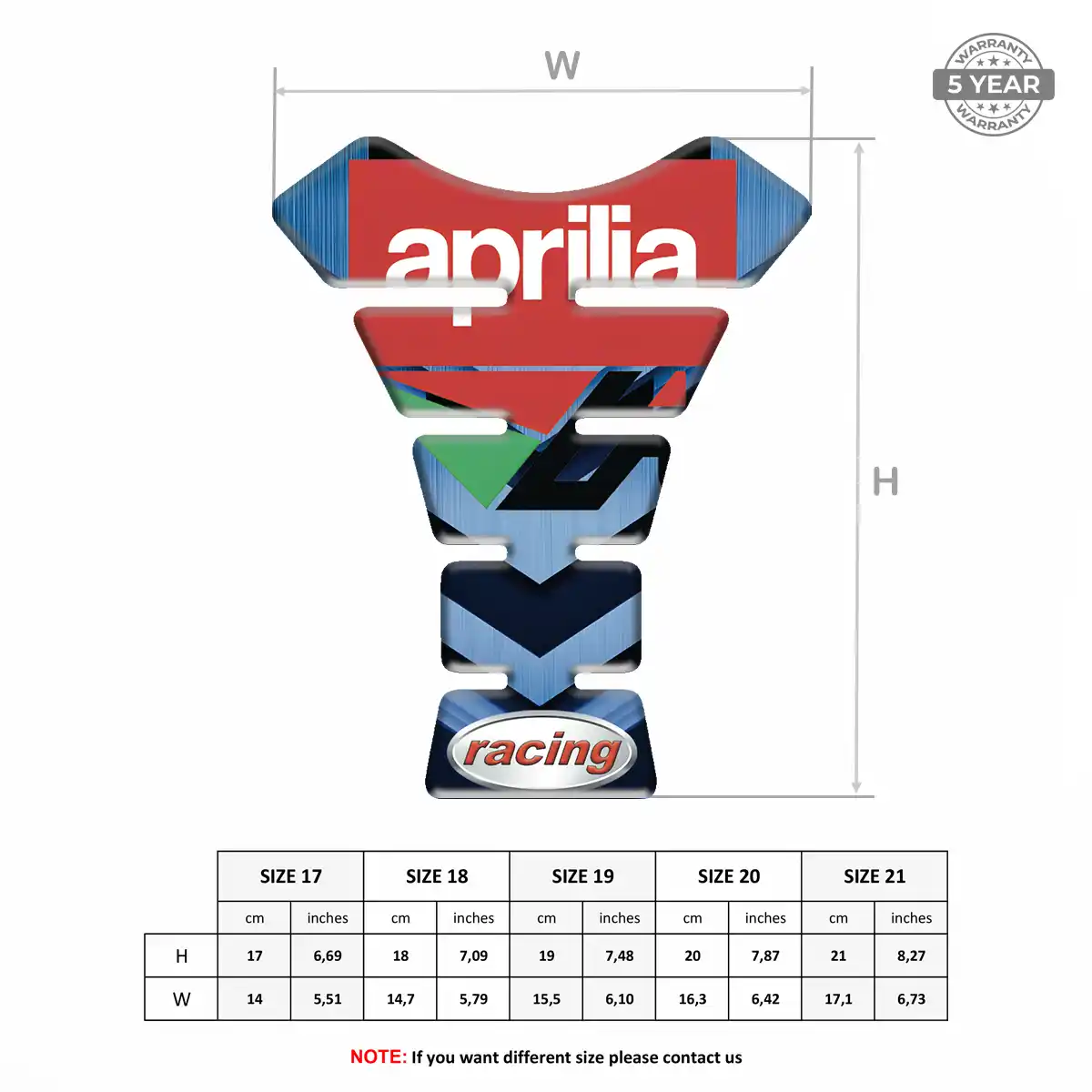 Aprilia Tank Grip Pad Refined Design