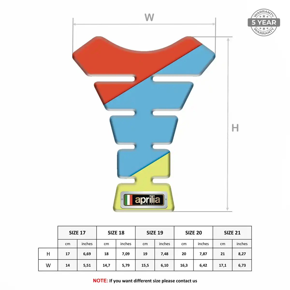 Aprilia Tank Grip Pad Superior Craft