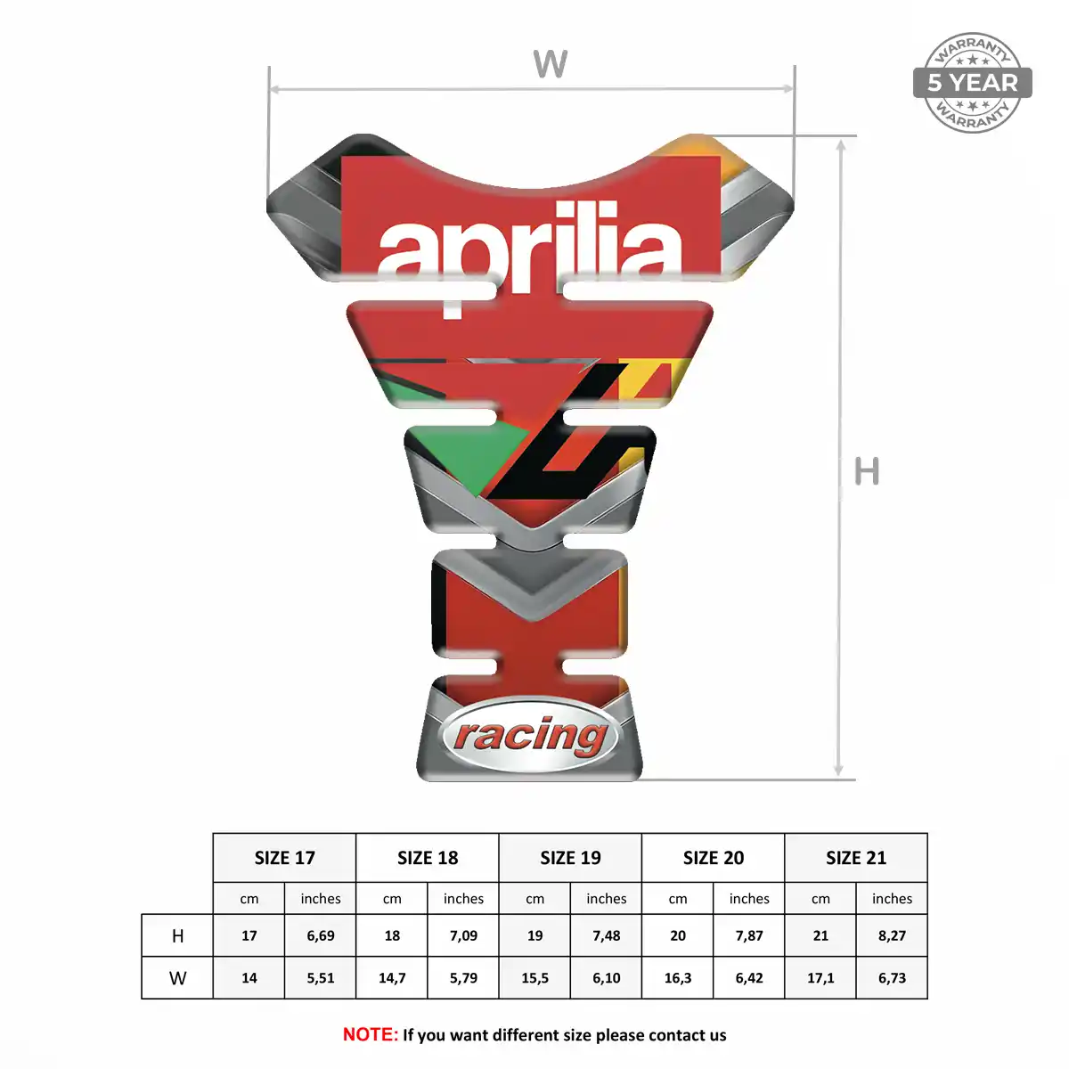 Aprilia Tank Guard Deluxe Edition