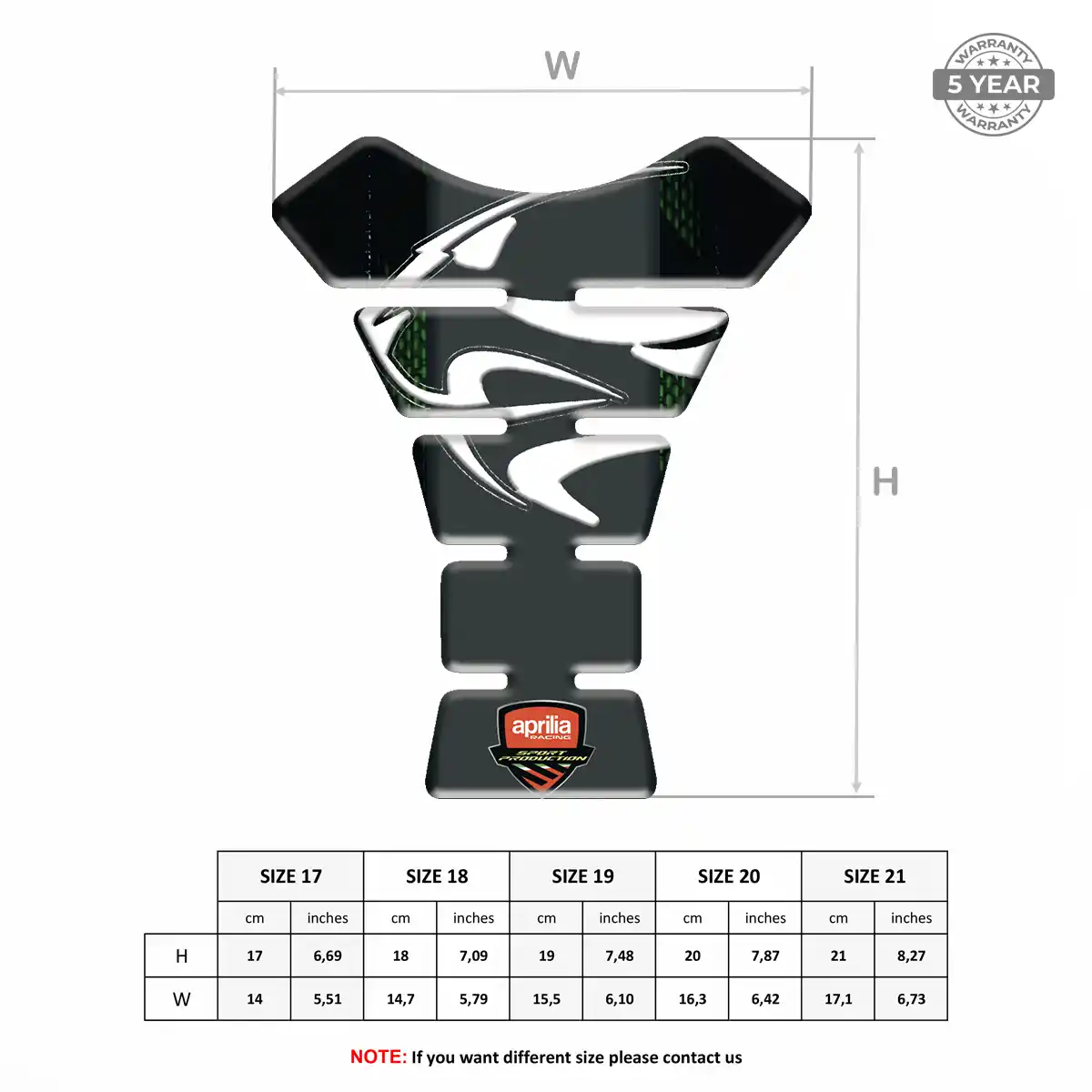 Aprilia Tank Guard Fuse Motorbike Opulent Line
