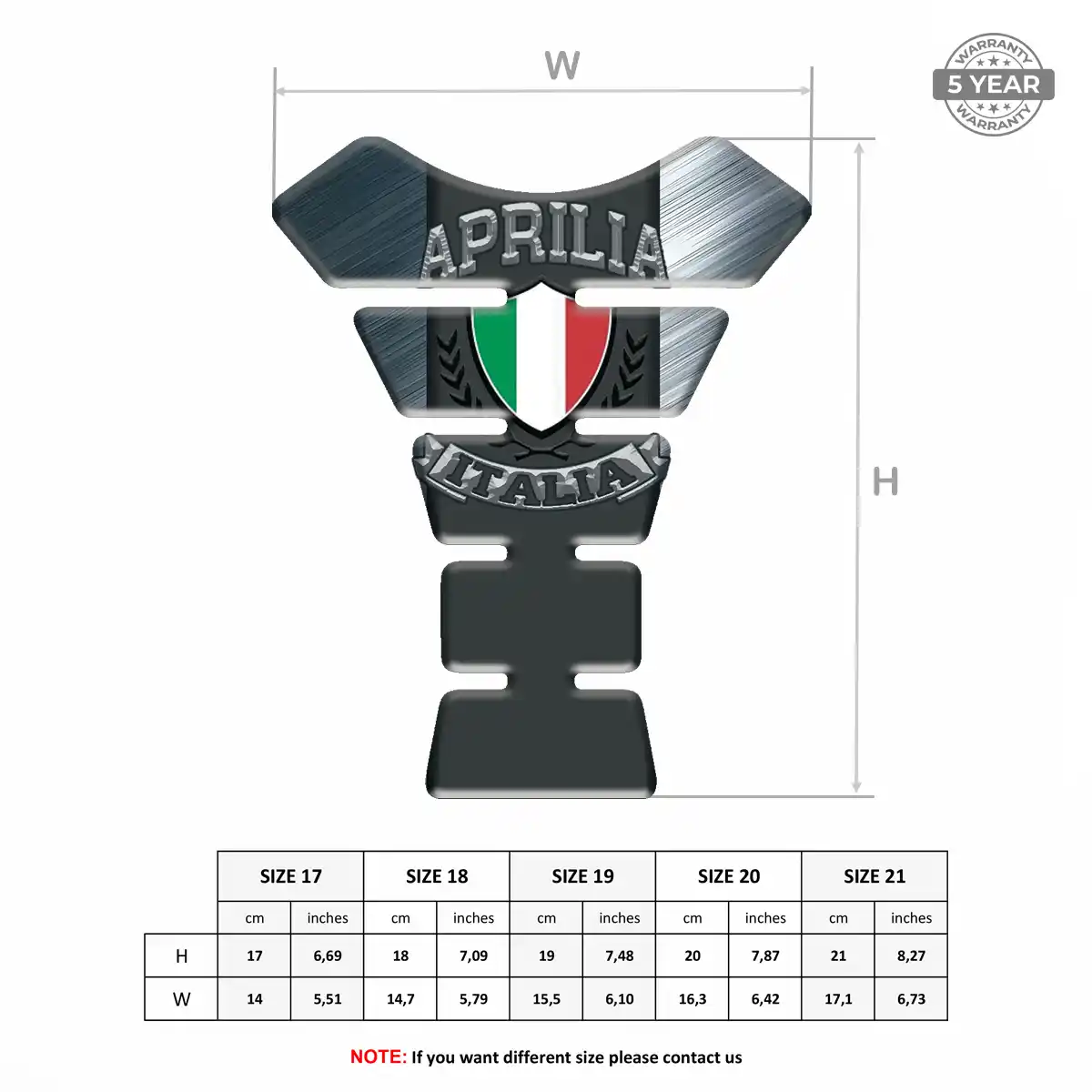 Aprilia Tank Guard Fuse Motorbike Signature Grade