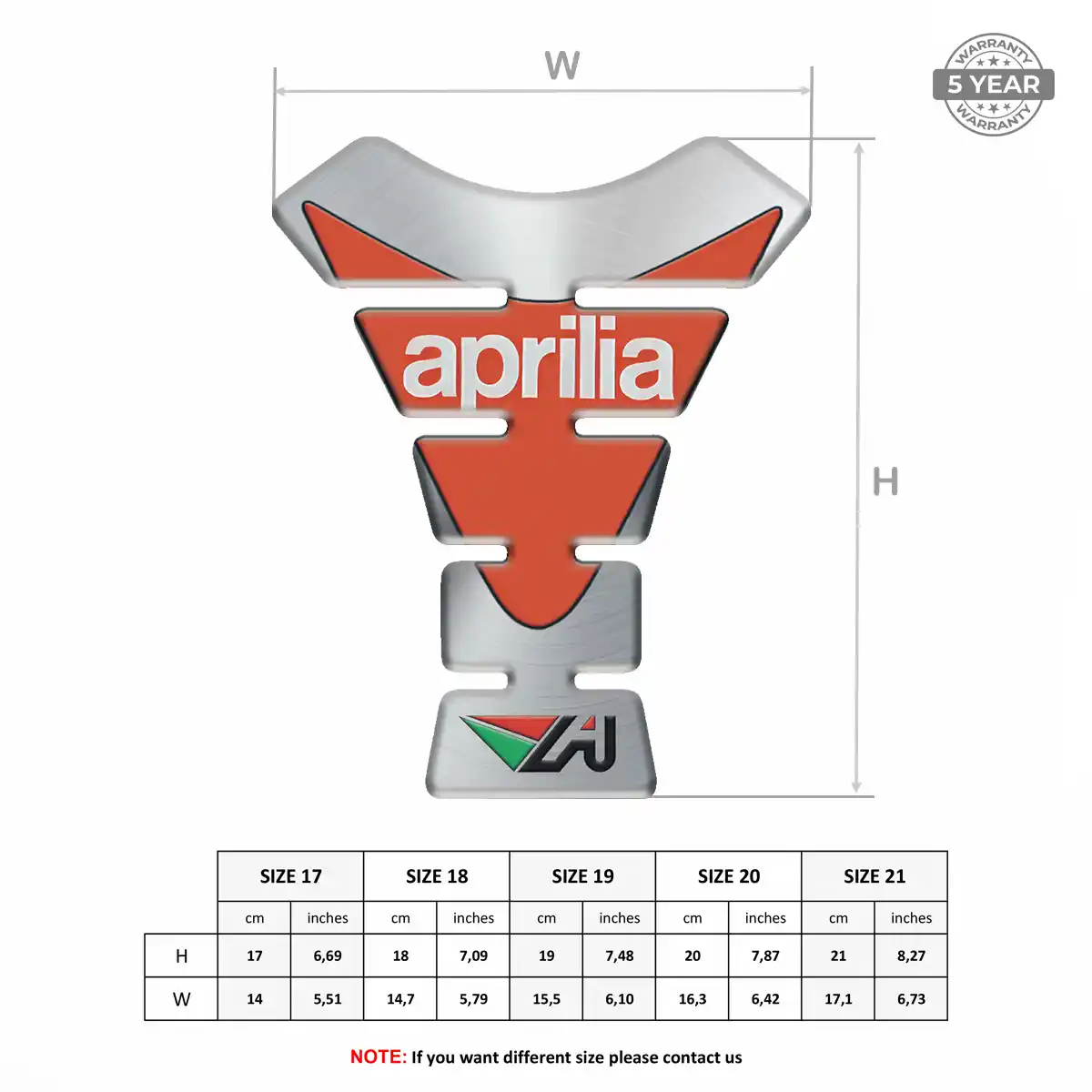 Aprilia Tank Guard Fuse Motorbike Superior Craft