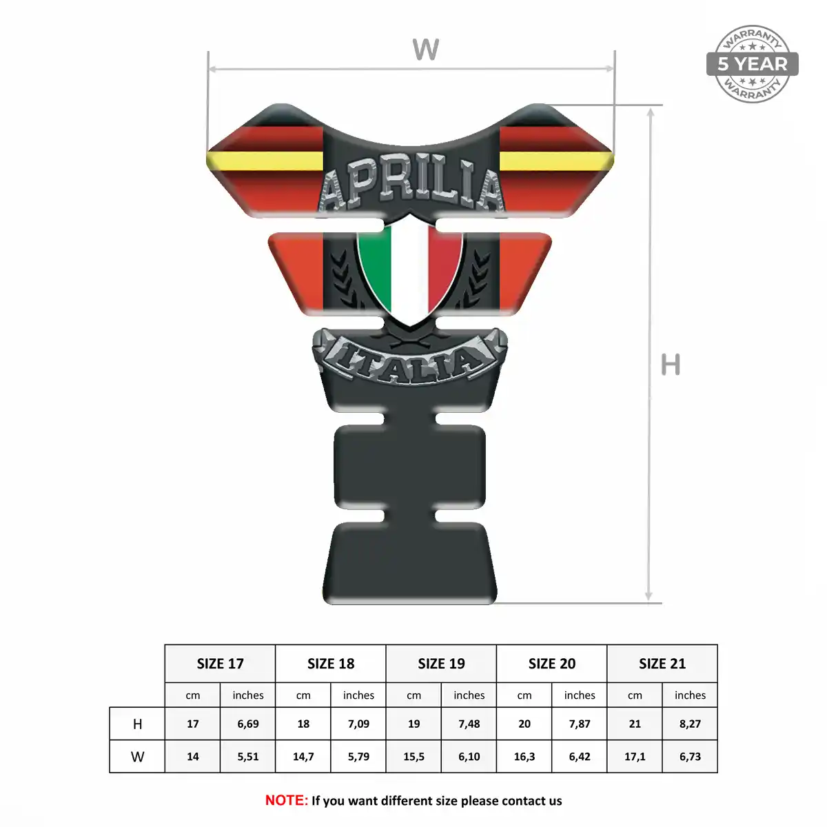 Aprilia Tank Guard Fuse Motorcycle Deluxe Edition