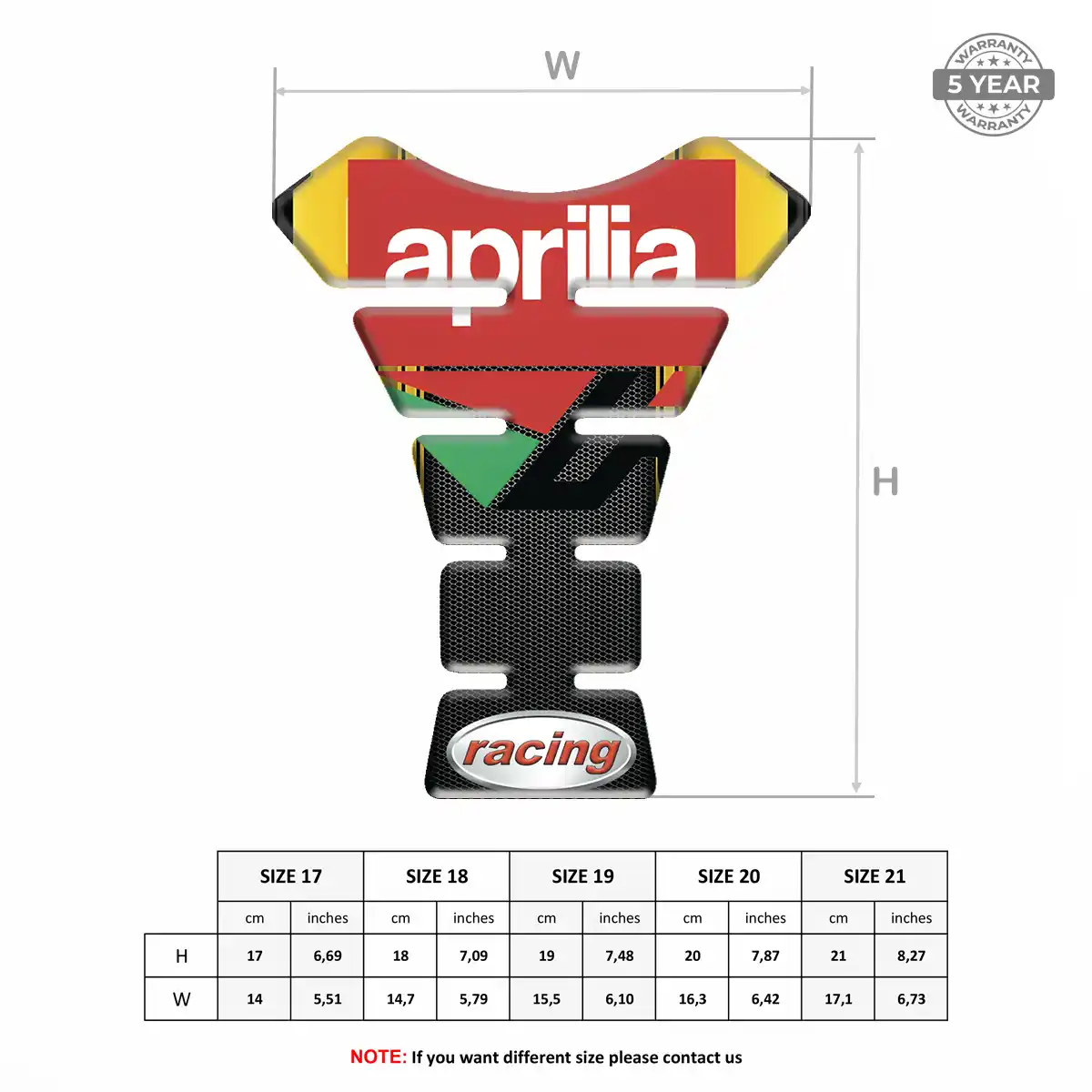 Aprilia Tank Guard Fuse Motorcycle Elite Edition