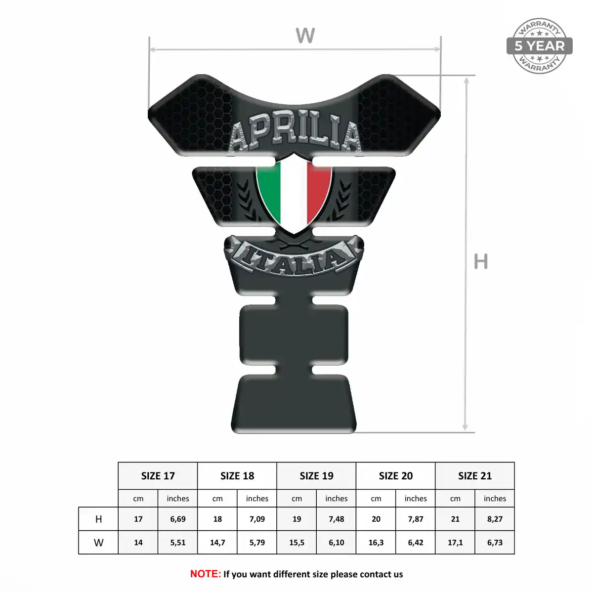 Aprilia Tank Guard Fuse Motorcycle Exclusive Series
