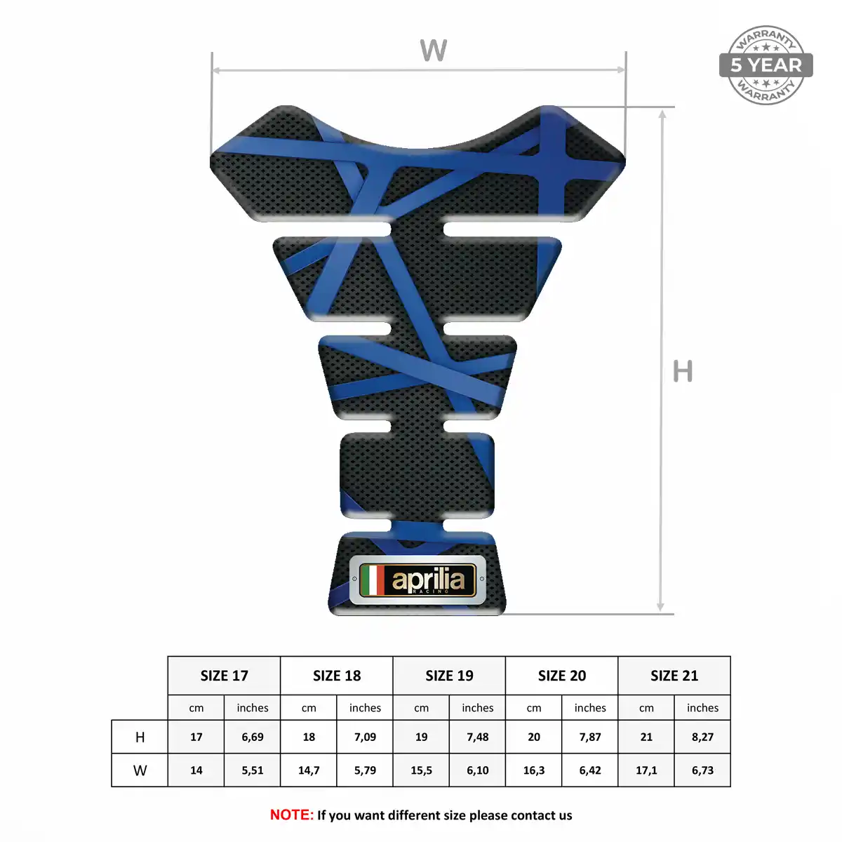 Aprilia Tank Guard Fuse Motorcycle Refined Design