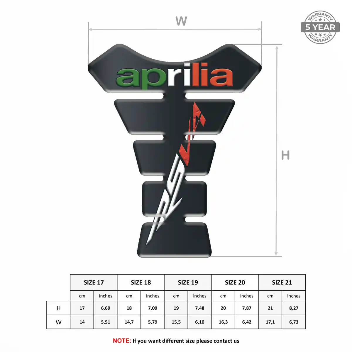 Aprilia Tank Guard Fuse Motorcycle Resin Elite