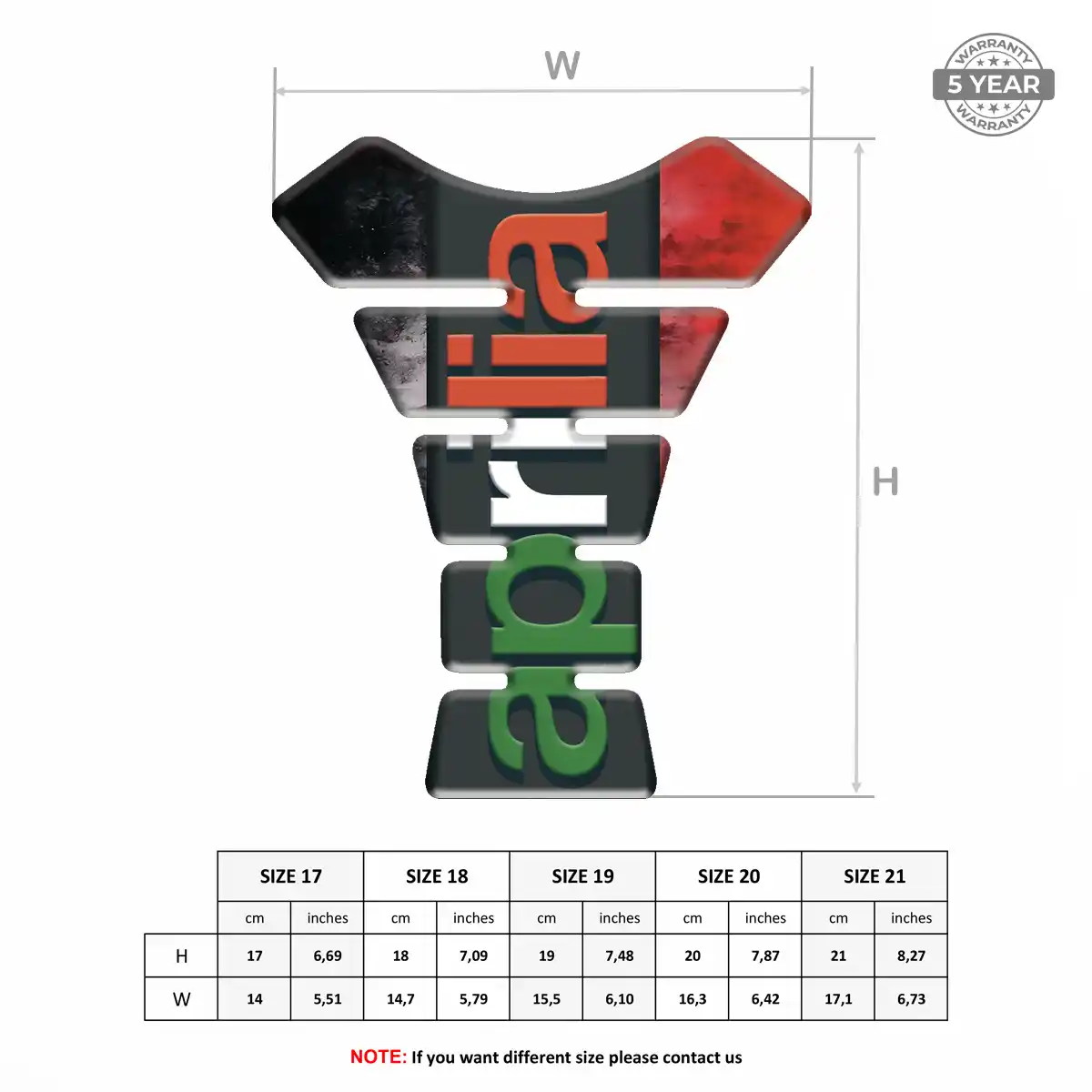 Aprilia Tank Guard Fuse Motorcycle Signature Grade