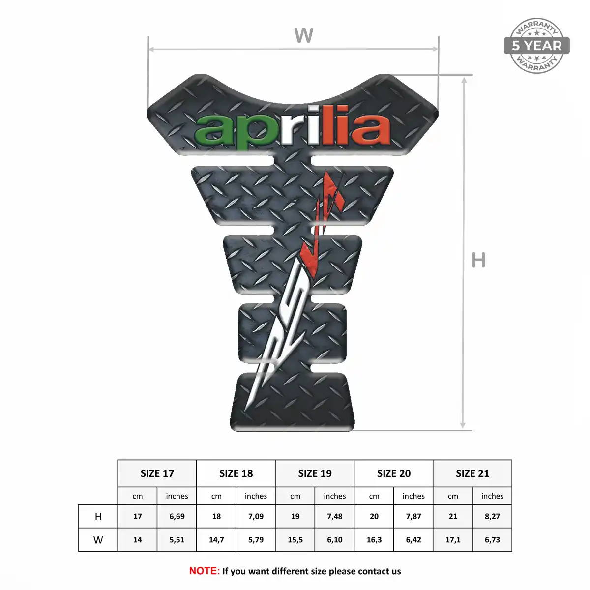 Aprilia Tank Guard Fuse Refined Design