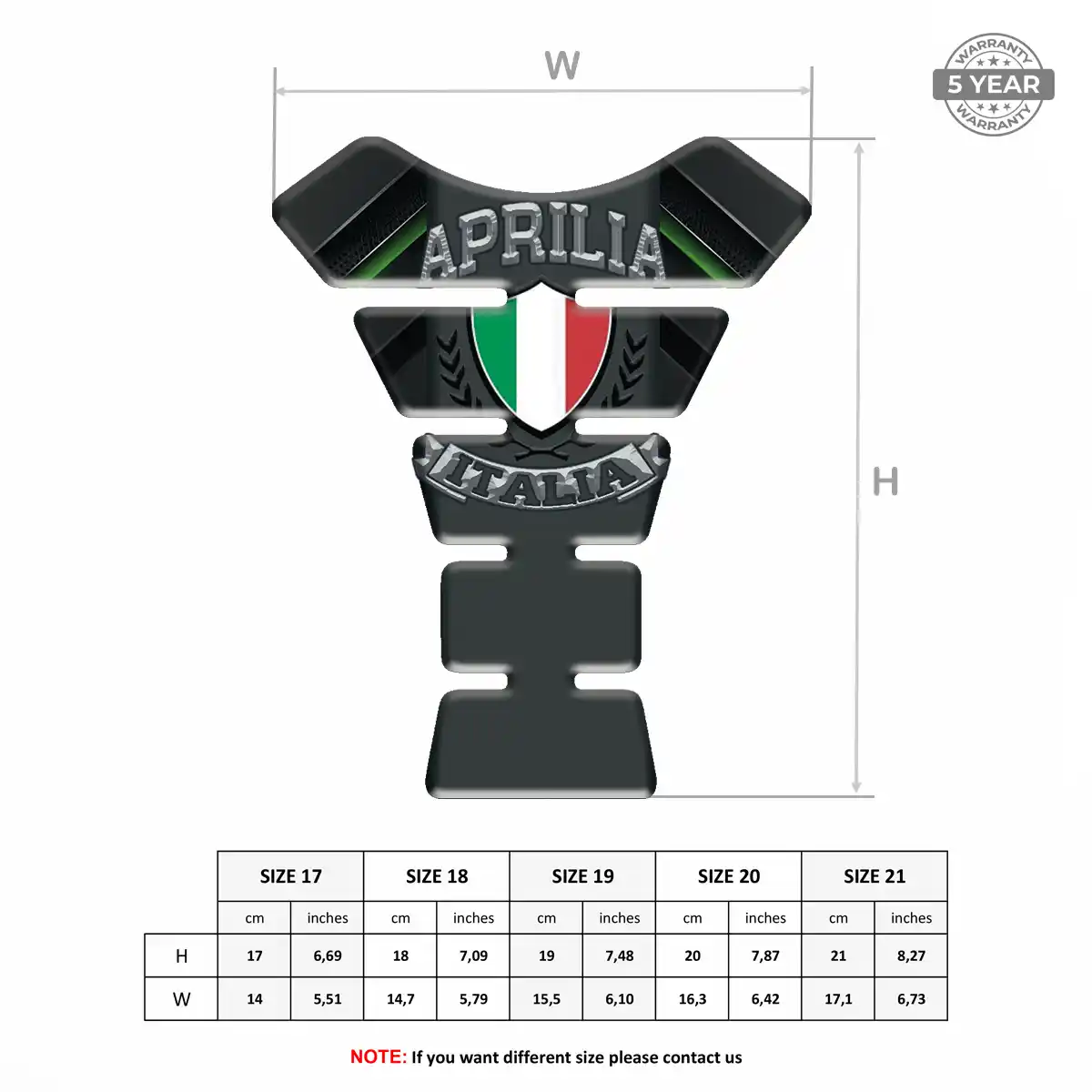 Aprilia Tank Guard Fuse Sleek Style
