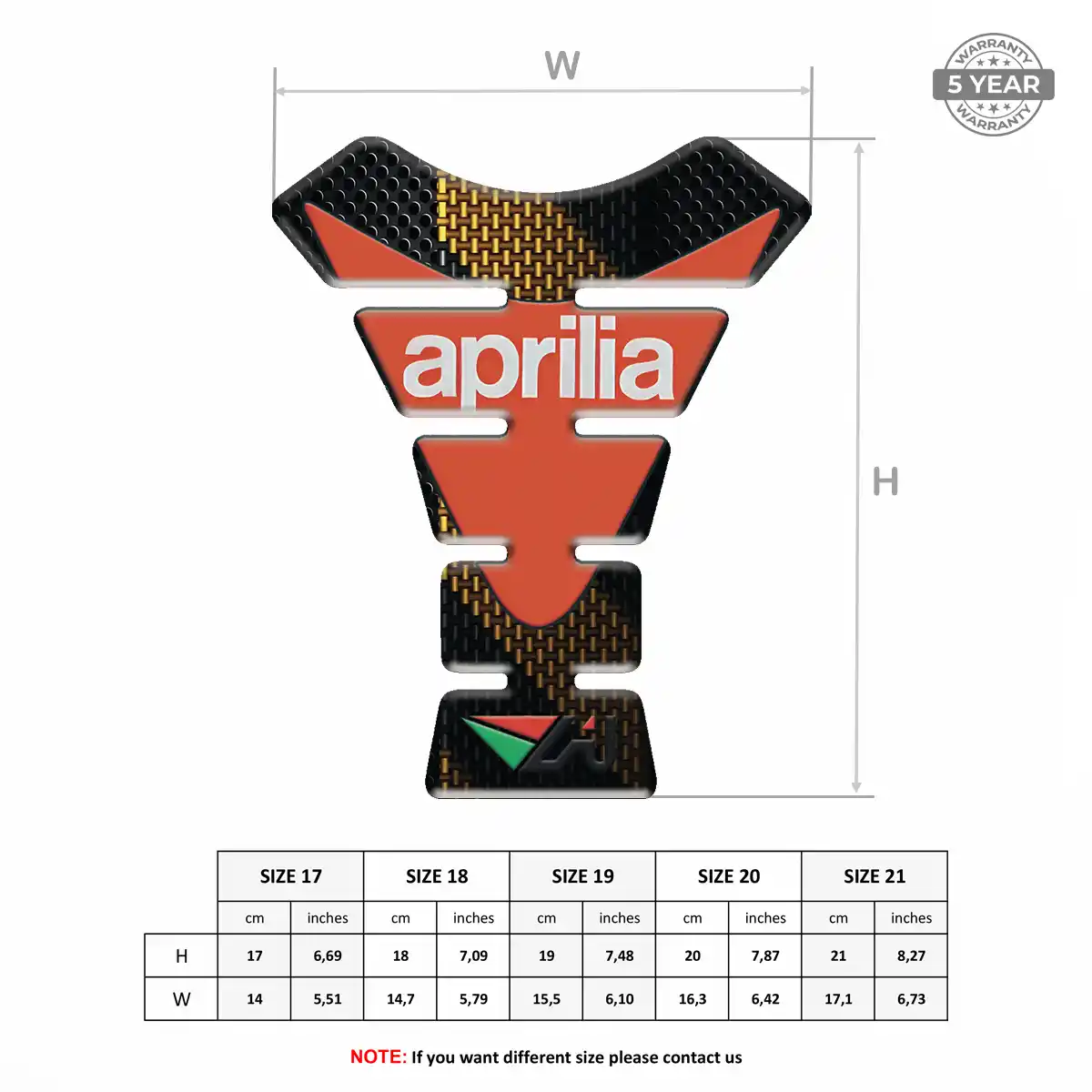 Aprilia Tank Guard Motorbike Deluxe Edition