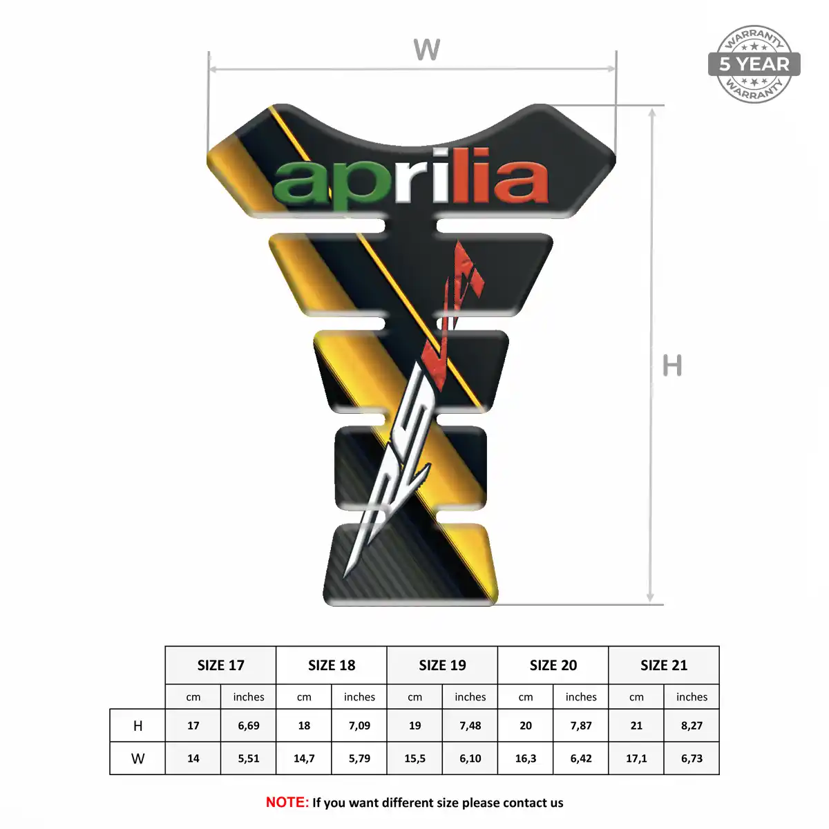 Aprilia Tank Guard Motorbike Refined Design