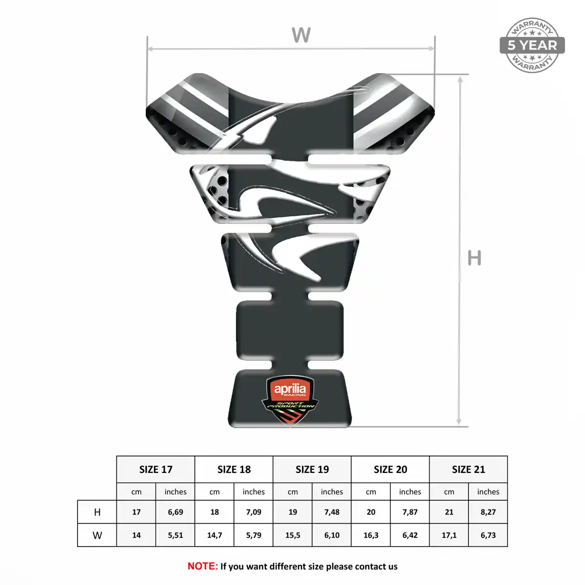 Aprilia Tank Guard Motorbike Signature Grade