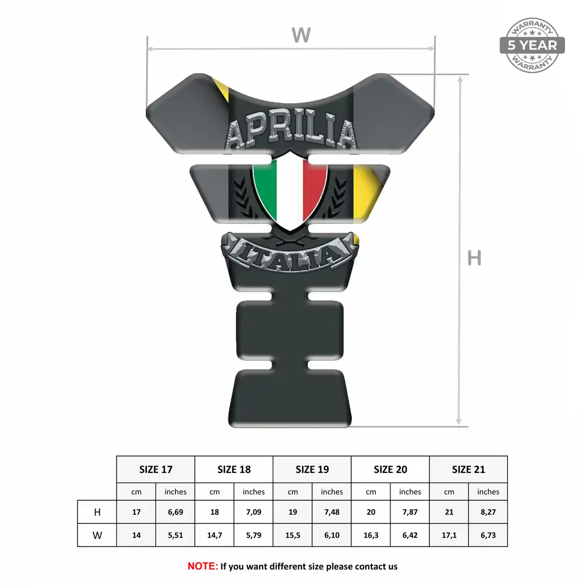 Aprilia Tank Guard Motorbike Sleek Style
