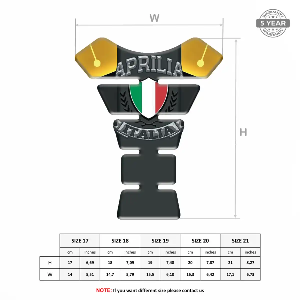 Aprilia Tank Guard Motorcycle Deluxe Edition