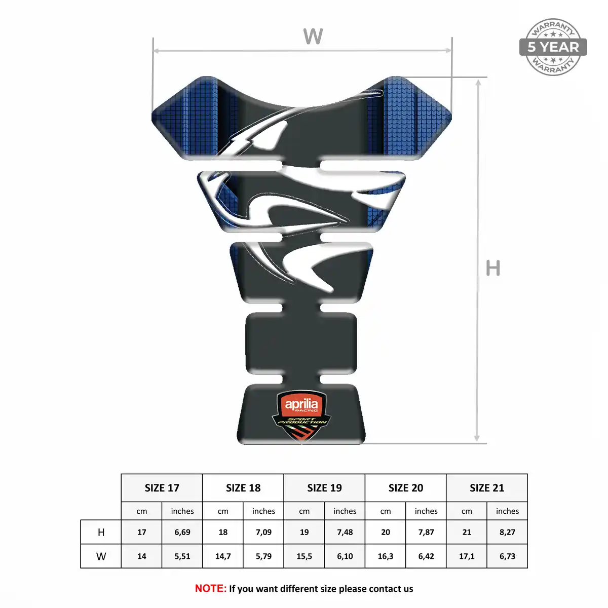 Aprilia Tank Guard Motorcycle Prestige Line